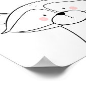 Raccoon Woodland Nursery Wall Art Monochrome Poster (Hoek)