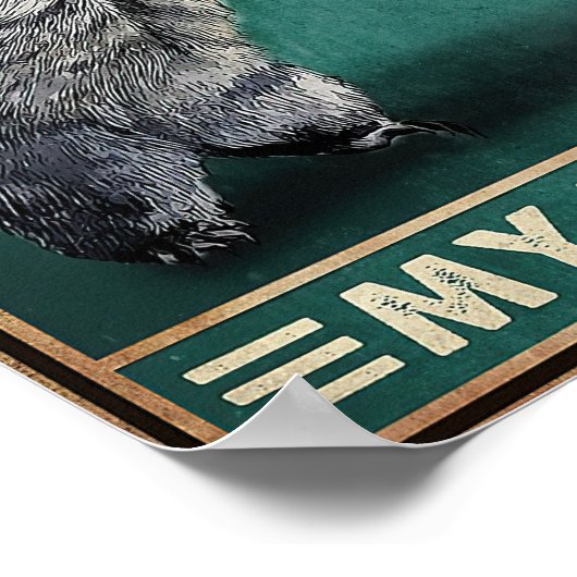 Raccoon Your Buut Napkins My Lady Poster (Hoek)