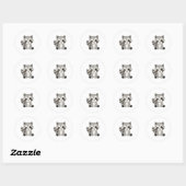 Raccoon zoete dieren voor kinderen Funny Raccoons Ronde Sticker (Vel)