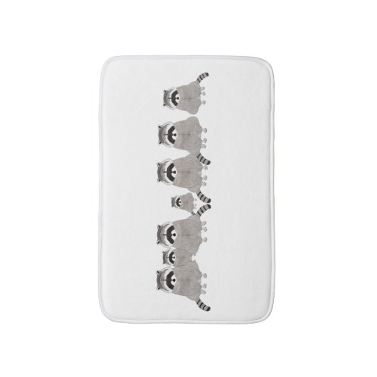 Raccoons Bathmat Badmat (Voorkant Verticaal)