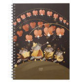 Raccoons botanische geheimen spiraal foto Notitieb Notitieboek (Voorkant)