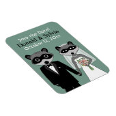 Raccoons Bruiloft Bewaar de Datum Magneet (Rechterzijde)