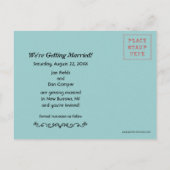 Raccoons Bruiloft Bewaar de Datum (Warm Grijs) Aankondigingskaart (Achterkant)