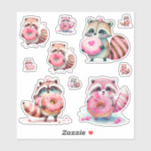 Raccoons Eatgarnalen Sticker (Vel)