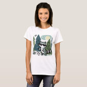 "Raccoon's Forest Expeditie" T-shirt (Voorkant volledig)