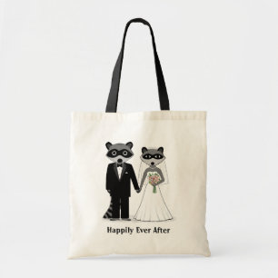 Raccoons Getting Married - Schattigee bruid en bru Tote Bag