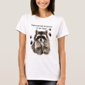 Raccoons hebben voetafdrukken achtergelaten op mij t-shirt (Voorkant)