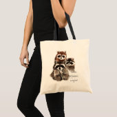 Raccoons hebben voetafdrukken achtergelaten op mij tote bag (Voorkant (product))