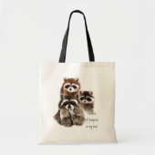 Raccoons hebben voetafdrukken achtergelaten op mij tote bag (Voorkant)