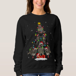 Raccoons kerstboom Funny Santa Raccoon Lover Trui