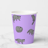 Raccoons Papieren Bekers (Achterkant)