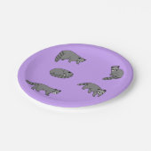 Raccoons Papieren Bordje (Gekanteld)