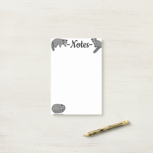 Raccoons Post-it® Notes (Op bureau)