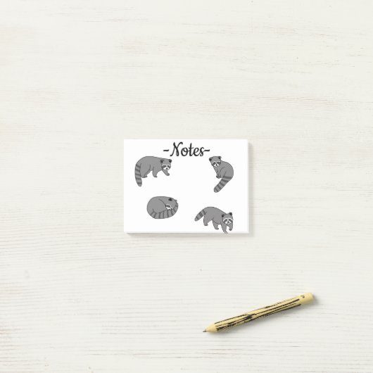 Raccoons Post-it® Notes (Op bureau)