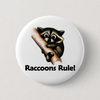 Raccoons Rule! Ronde Button 5,7 Cm