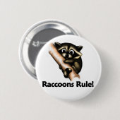 Raccoons Rule! Ronde Button 5,7 Cm (Voorkant /achterkant)
