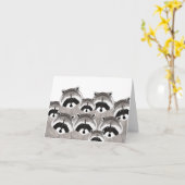 Raccoons-Wenskaart Kaart (Gele Bloem)