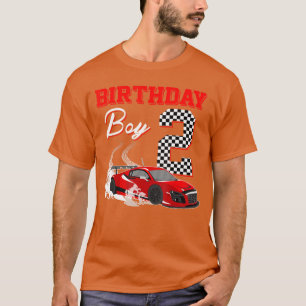 Race 2e verjaardag jongensfeest racen 2 jaar oud t-shirt