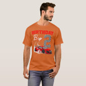 Race 2nd Birthday Boy Party Racing 2 year old T-shirt (Voorkant volledig)