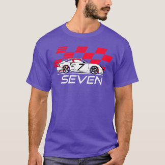 Race 7e verjaardag Zeven jaar oud jongensfeestje T-shirt
