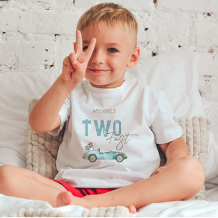 Race auto 2e verjaardag kinder shirts