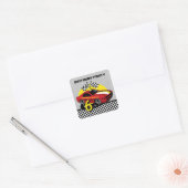 Race auto 6e Verjaardag Sticker (Envelop)