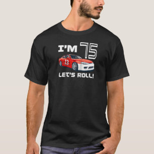 Race auto 75e verjaardag jongen raceauto racen 75  t-shirt
