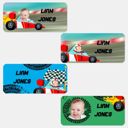 Race auto aangepaste foto labels (Groep)