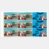 Race auto aangepaste foto labels (Vel)