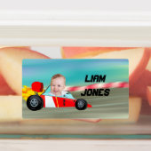 Race auto aangepaste foto labels (Aangebracht)