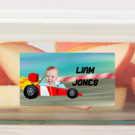 Race auto aangepaste foto labels