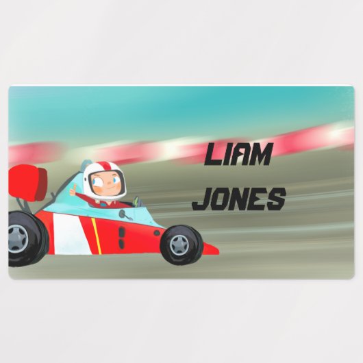 Race auto aangepaste foto labels (Design 2)