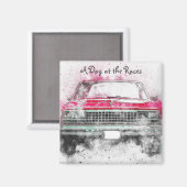 Race Auto Abstracte grafische kaart Magneet (Voorkant / Achterkant)