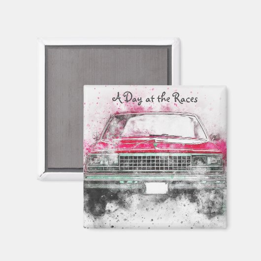 Race Auto Abstracte grafische kaart Magneet (Voorkant / Achterkant)