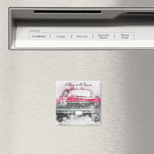 Race Auto Abstracte grafische kaart Magneet (Insitu (Vaatwasser))