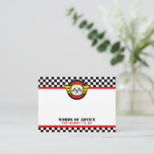 Race Auto Advice Kaarten Baby shower (Staand voorkant)
