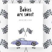 Race auto baby shower - Baby's zijn lief Poster