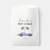 Race auto Baby shower Bedankzakje (Voorkant)