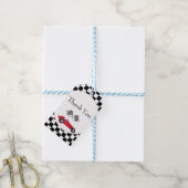 Race auto Baby shower Cadeaulabel (Met Touw)