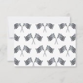 Race auto Baby shower - dank u Bedankkaart (Achterkant)