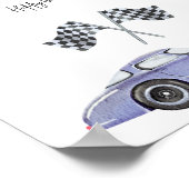 Race auto baby shower Fopspeen jacht spel Poster (Hoek)