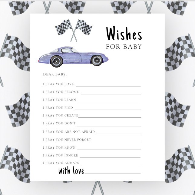 Race auto baby shower Gebed voor baby (Creator heeft geüpload)