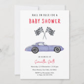 Race auto Baby shower Kaart (Voorkant)