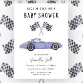 Race auto Baby shower Kaart