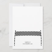 Race auto Baby shower Kaart (Achterkant)