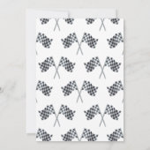 Race auto Baby shower Kaart (Achterkant)