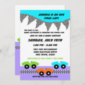 Race auto Baby shower Kaart (Voorkant / Achterkant)