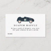 Race auto Baby shower Luier Raffle Ticket Informatiekaartje (Voorkant)