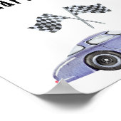 Race auto baby shower Mam om geadresseerd te worde Poster (Hoek)