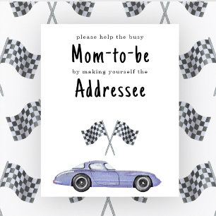 Race auto baby shower Mam om geadresseerd te worde Poster